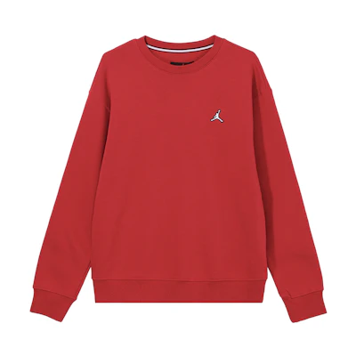 Jordan Retro Style Crewneck Logo Print Long Sleeve Sweatshirt Red () DQ7521-687
