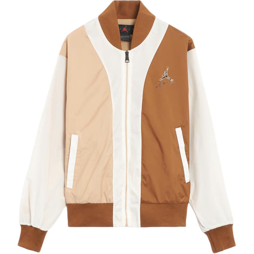 Jordan Retro Track Jacket Full-Zip Brown Athletic Outerwear FB7032-281