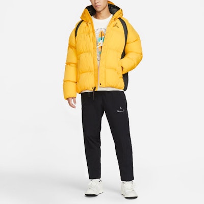 乔丹复古宽条纹标志印花羽绒服 黄色 DX6596-781 Purchase 乔丹复古宽条纹标志印花羽绒服 黄色 DX6596-781