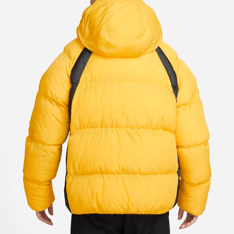 Sizing 乔丹复古宽条纹标志印花羽绒服 黄色 DX6596-781