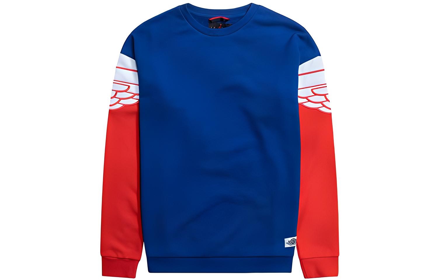 Jordan Retro Wings Colorblock Crewneck Sweatshirt Blue - AO0426-455
