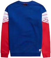Jordan Retro Wings Colorblock Crewneck Sweatshirt Blue - AO0426-455 Jordan Retro Wings Colorblock Crewneck Sweatshirt Blue - AO0426-455