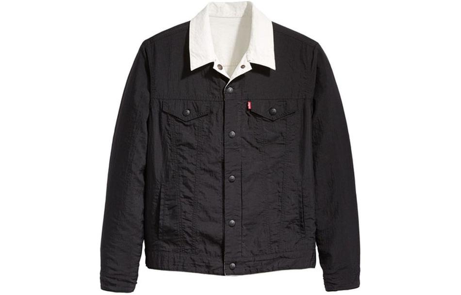 Jordan Reversible Solid Single-Breasted Jacket Black Long Sleeve NJ-0013
