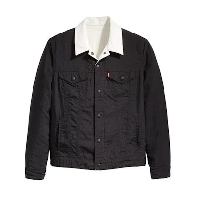 Jordan Reversible Solid Single-Breasted Jacket Black Long Sleeve NJ-0013