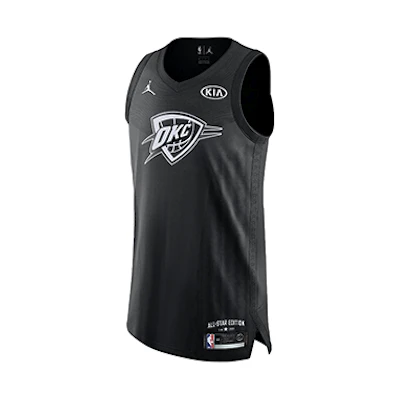 Jordan Russell Westbrook NBA All-Star Authentic Jersey Thunder No. 0 Black 928867-013