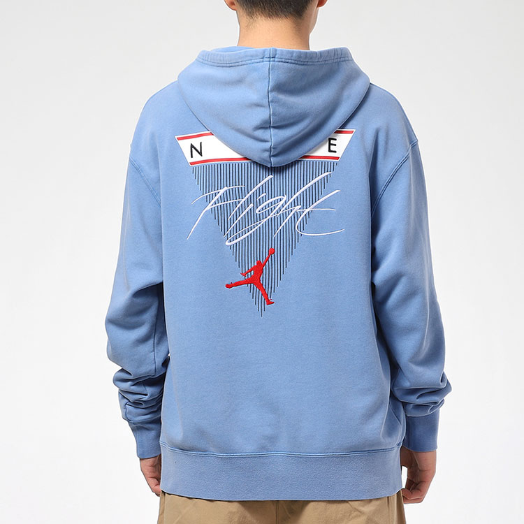 Details for Jordan Signal Blue Printed Logo Pullover Hoodie CZ6094-403
