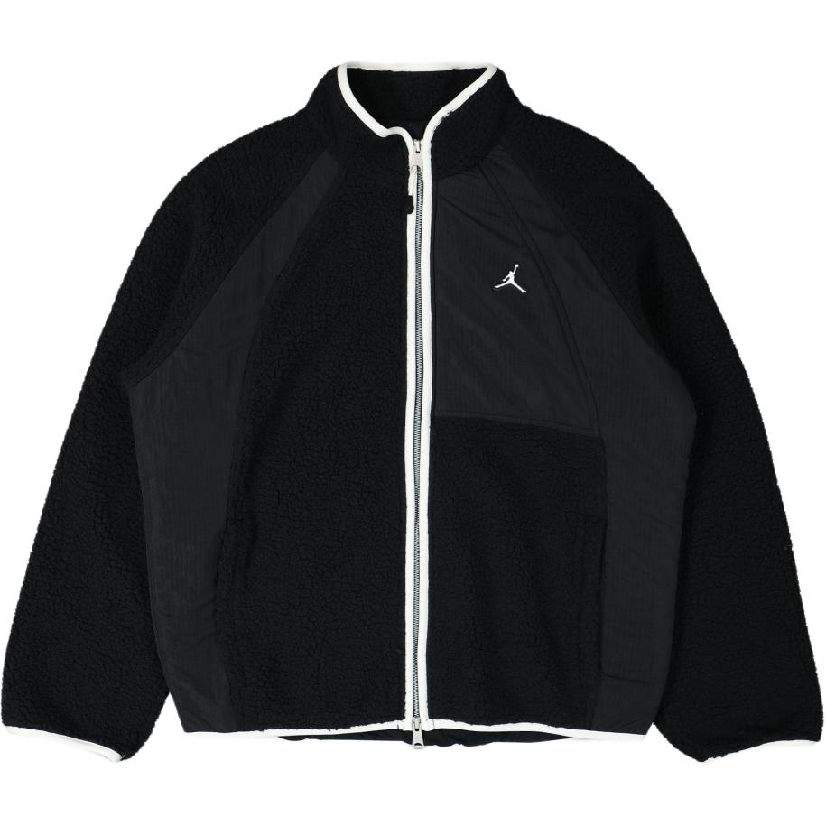 Jordan Solid Color Baseball Collar Loose Fit Jacket - Black DV1583-010