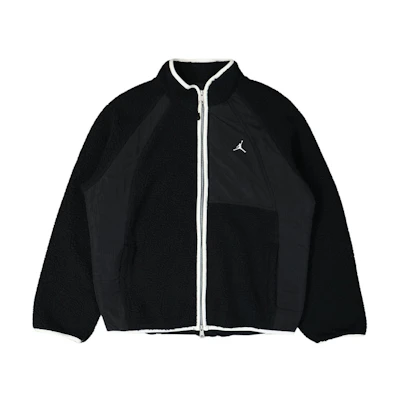 Jordan Solid Color Baseball Collar Loose Fit Jacket - Black DV1583-010
