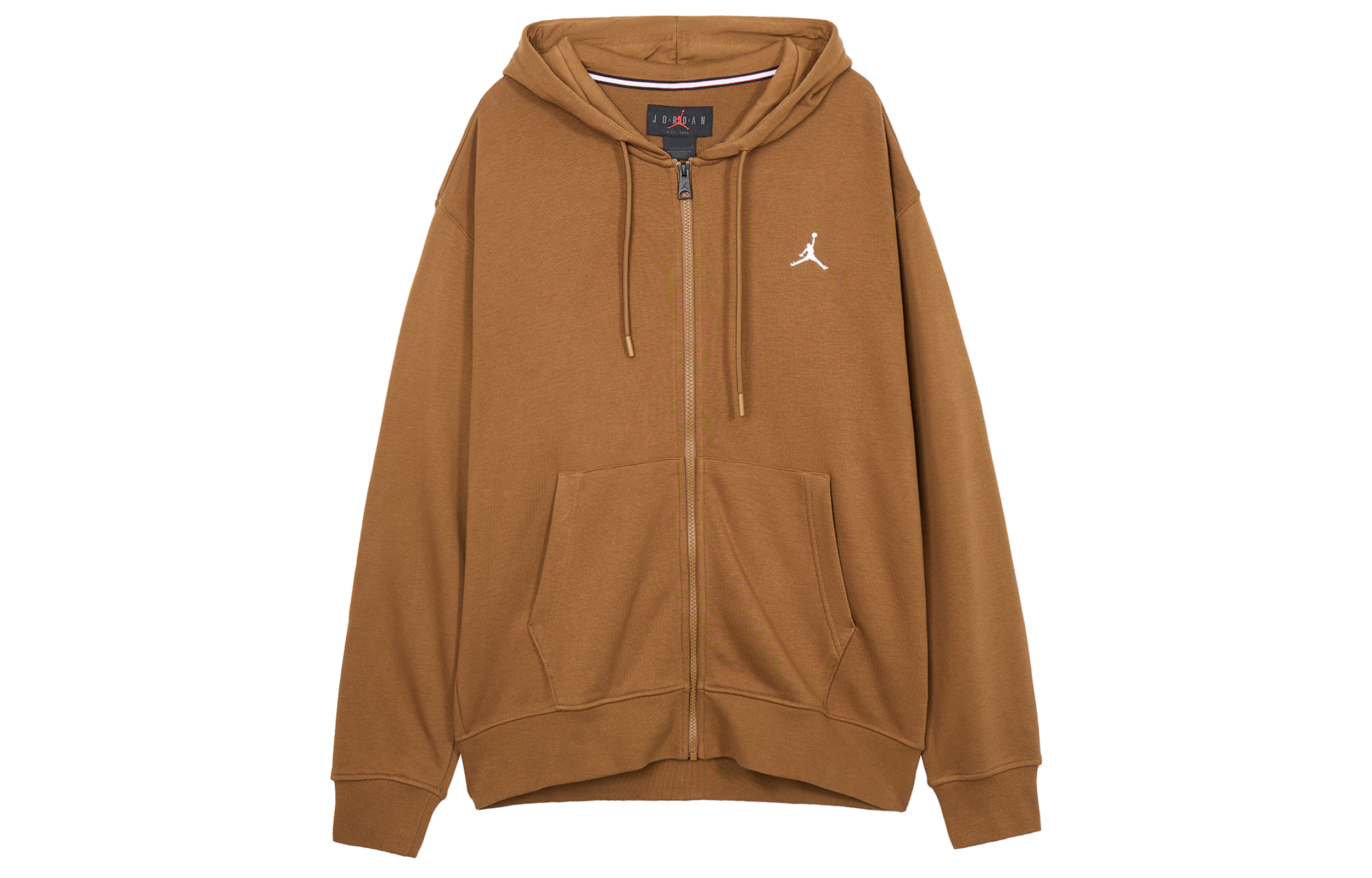 Jordan Solid Color Brown Hooded Long-Sleeve Jacket FQ1867-281
