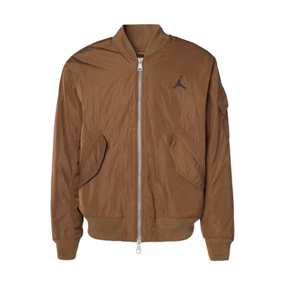 Jordan Solid Color Casual Bomber Jacket Light Brown FB7317-281