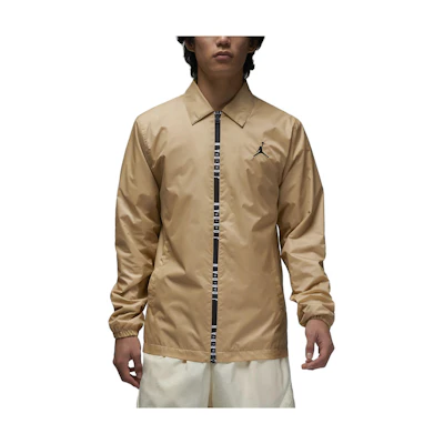 Jordan Solid Color Casual Zip-Up Jacket Khaki Long Sleeve DX9688-277