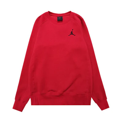 Jordan Solid Color Embroidered Logo Pullover Sweatshirt Red () CU3024-687