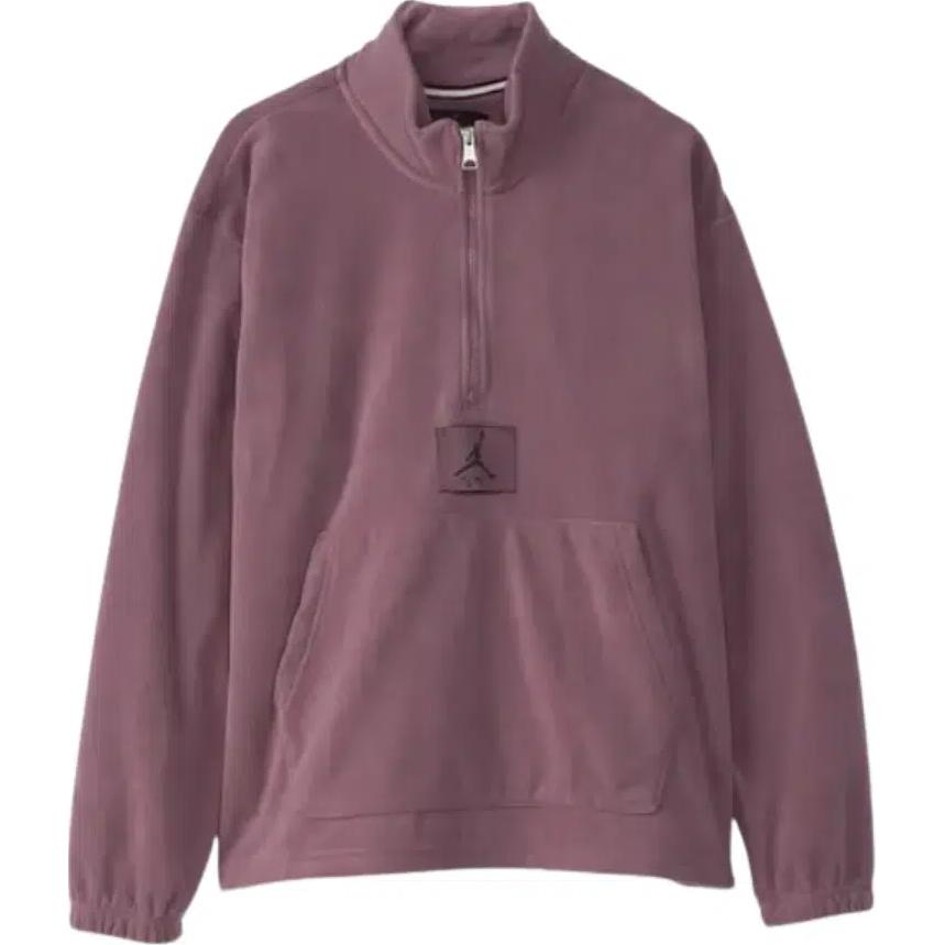 Jordan Solid Color Half-Zip Long-Sleeve Sweatshirt Light Purple FD7864-508