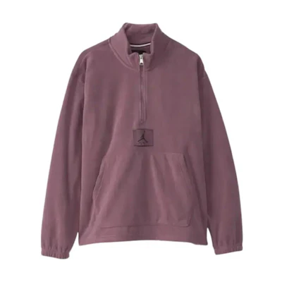 Jordan Solid Color Half-Zip Long-Sleeve Sweatshirt Light Purple FD7864-508
