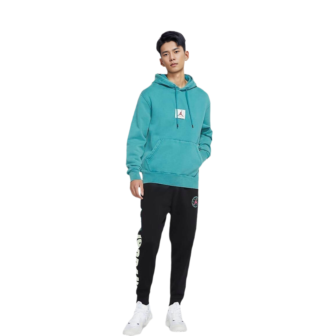 Order 조던 솔리드 컬러 후디 글레이셜 틸 CK6469-381