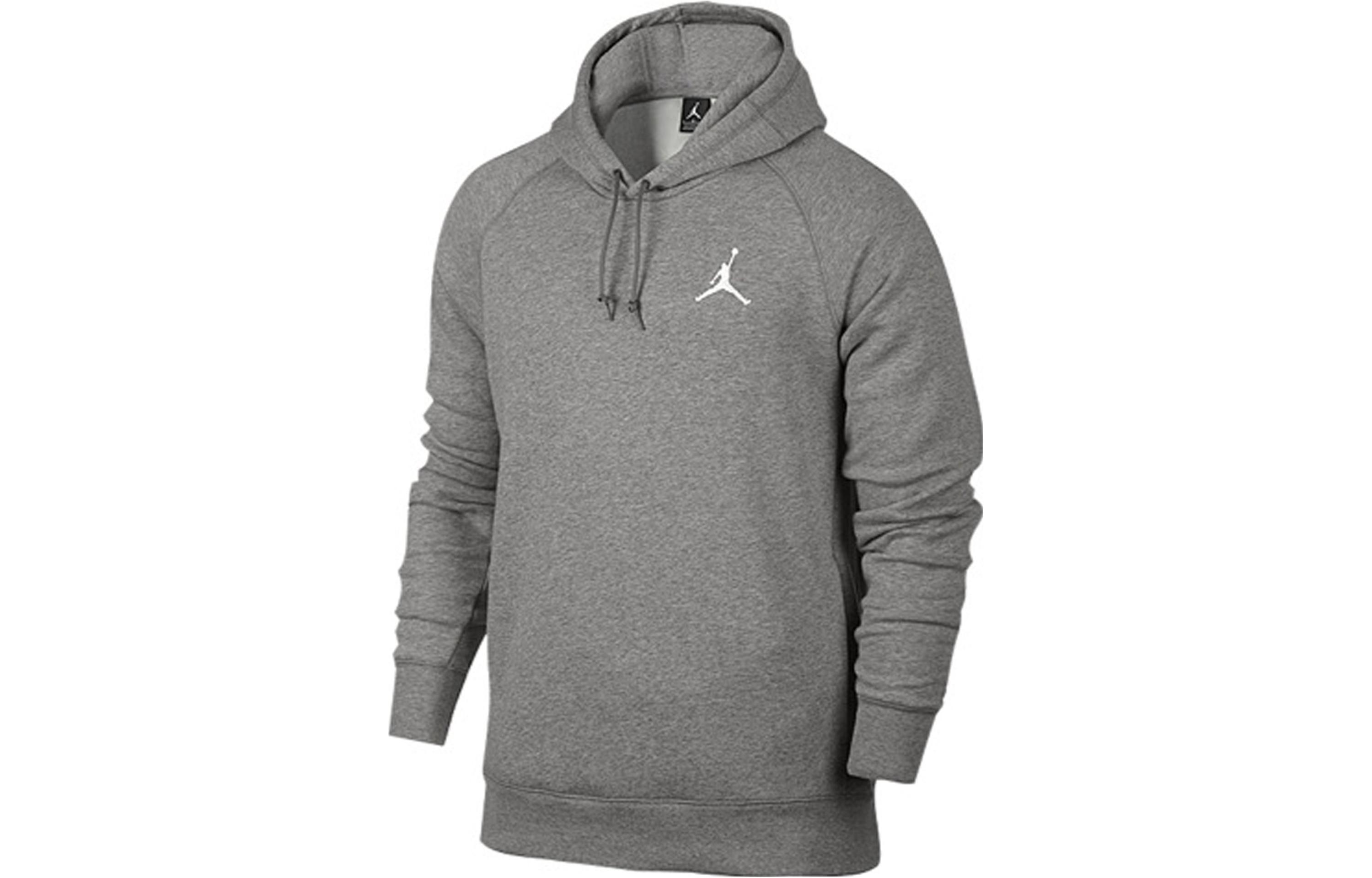 Jordan Solid Color Hoodie Light Grey Long-Sleeve Pullover 823066-063