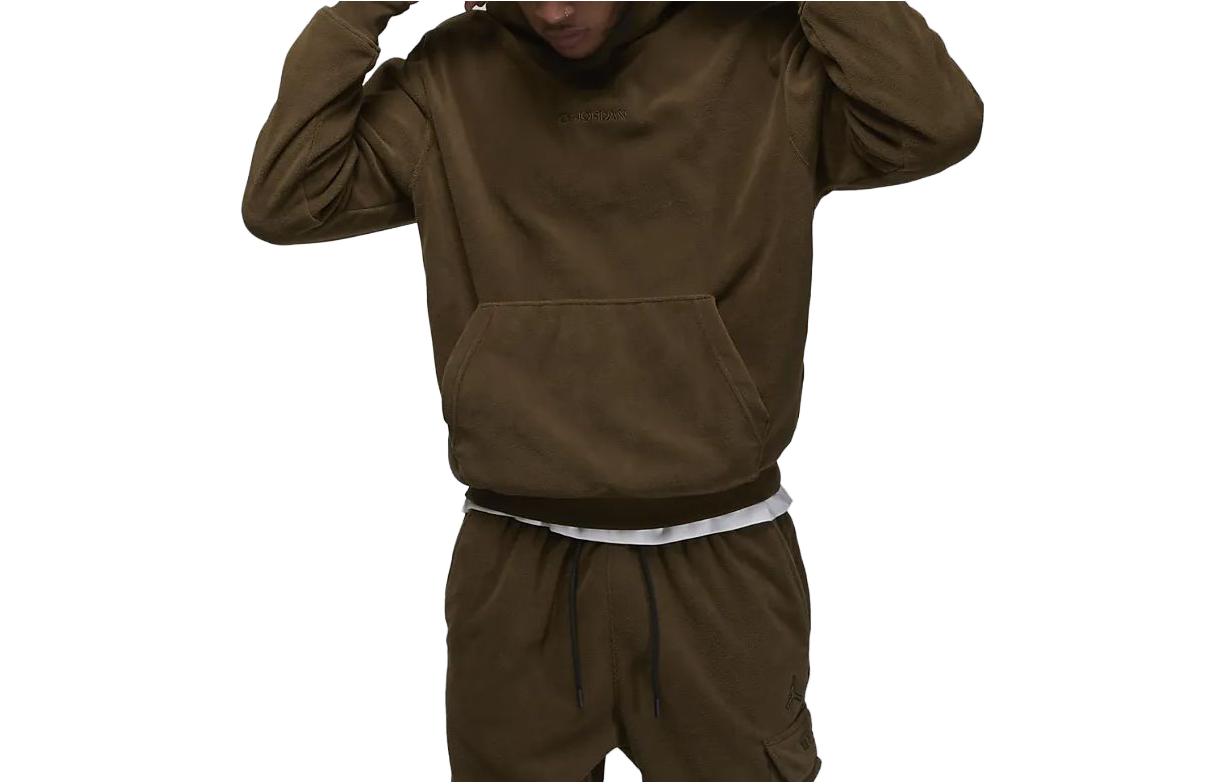 Jordan Solid Color Hoodie Pullover Brown DV1571-385