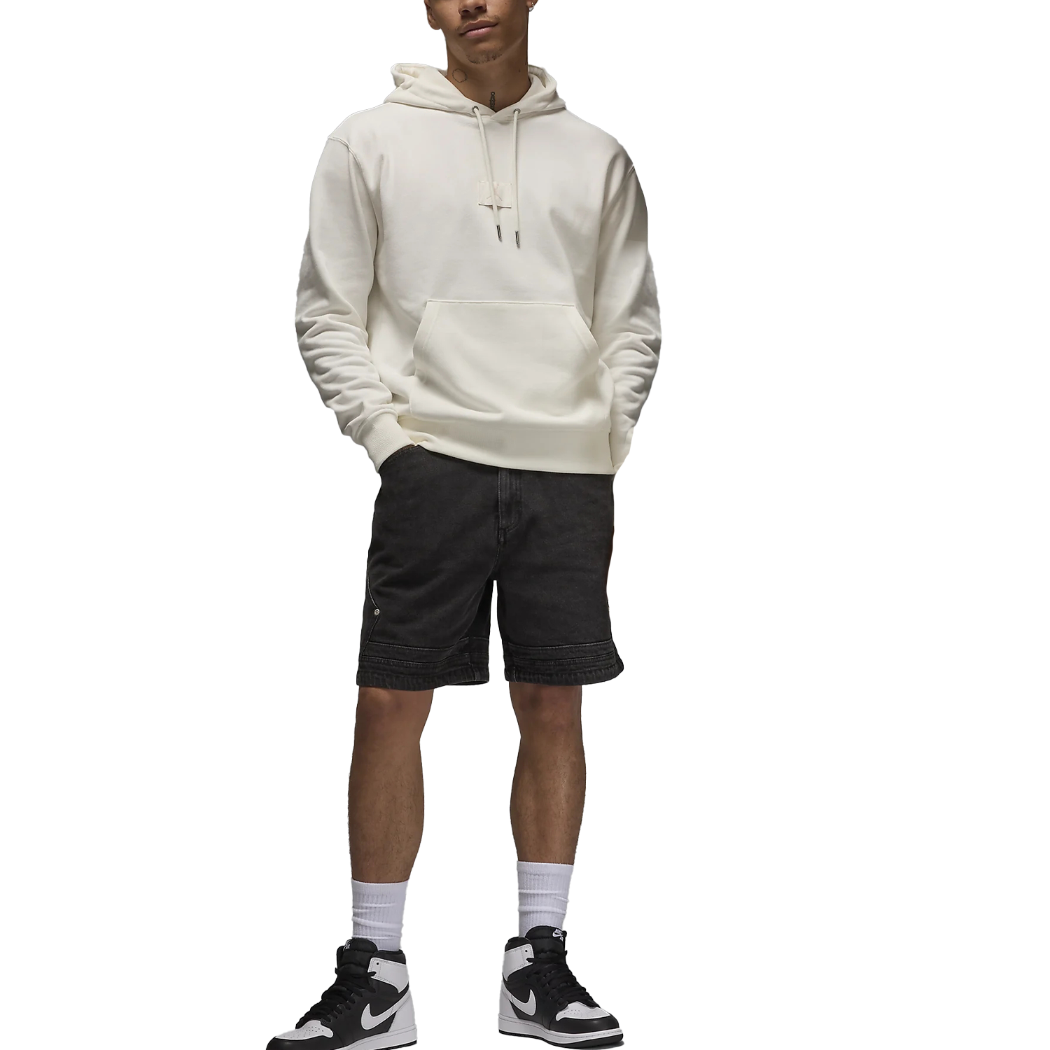 Jordan Solid Color Hoodie Sweatshirt Off-White Long Sleeve Casual Wear FV7247-133