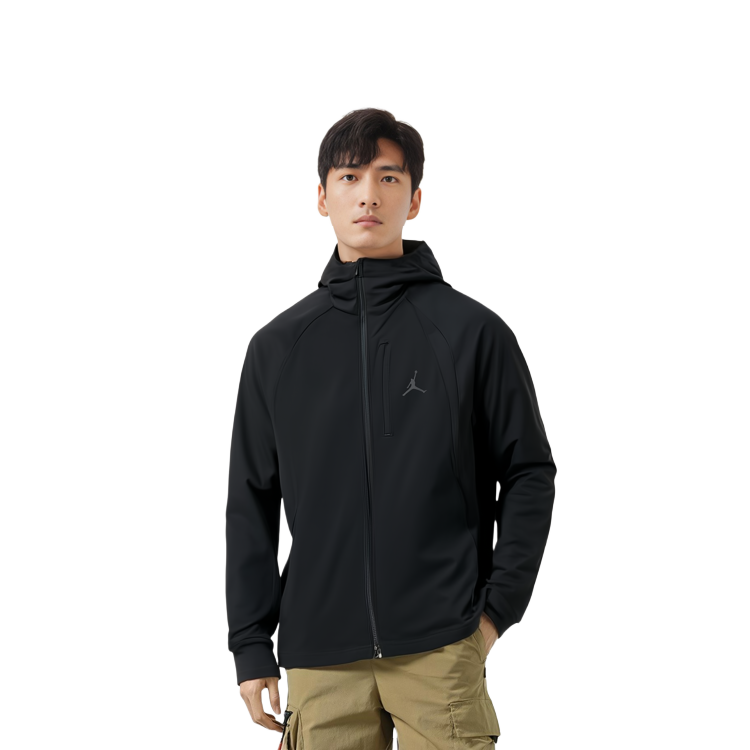 Jordan Solid Color Jumpman Logo Print Hoodie Jacket Black DV1283-010 圖 5