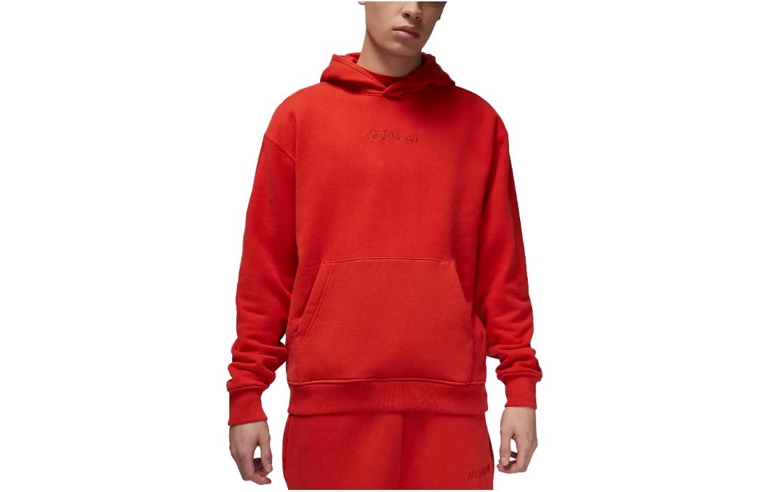 Jordan Solid Color Logo Pocket Hoodie Red () FJ1966-622