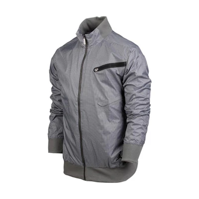 Jordan Solid Color Loose-Fit Stand Collar Jacket Grey 434369-006