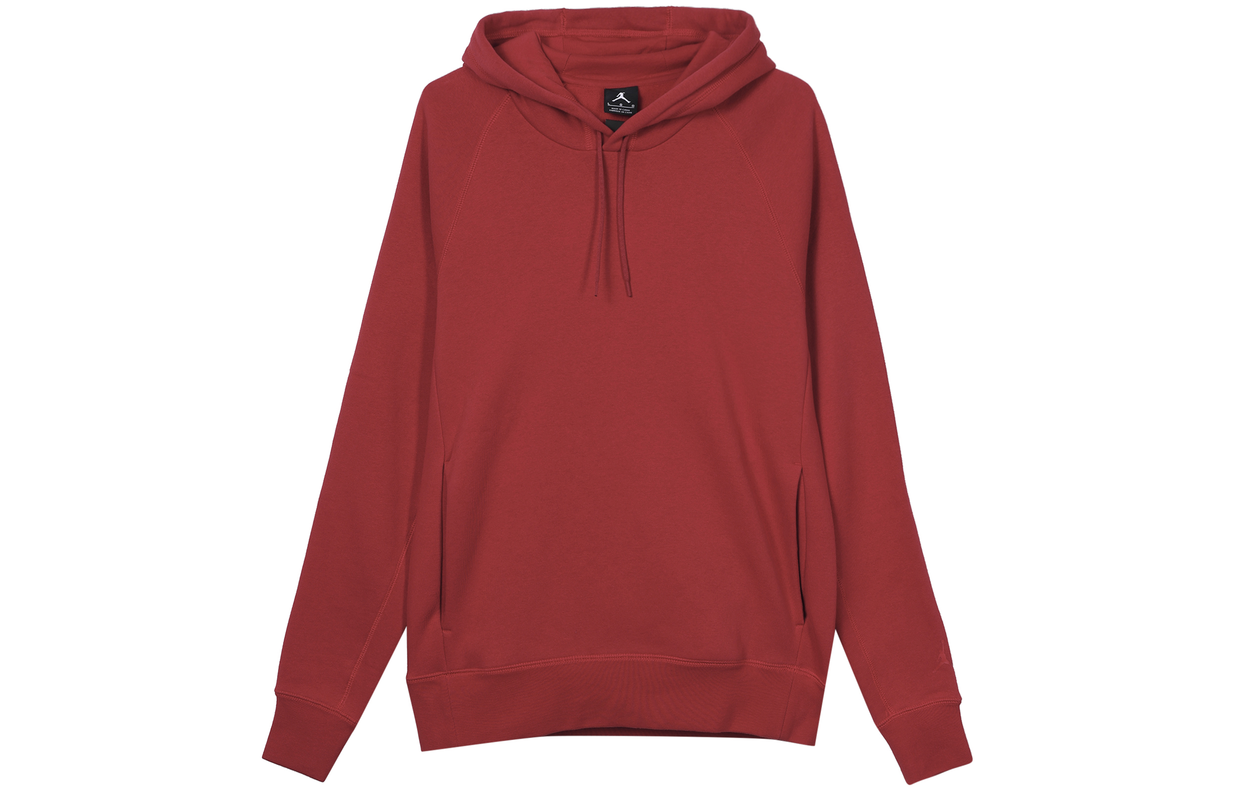 Jordan Solid Color Red Hoodie for Men with Drawstring and Long Sleeves AQ1209-687