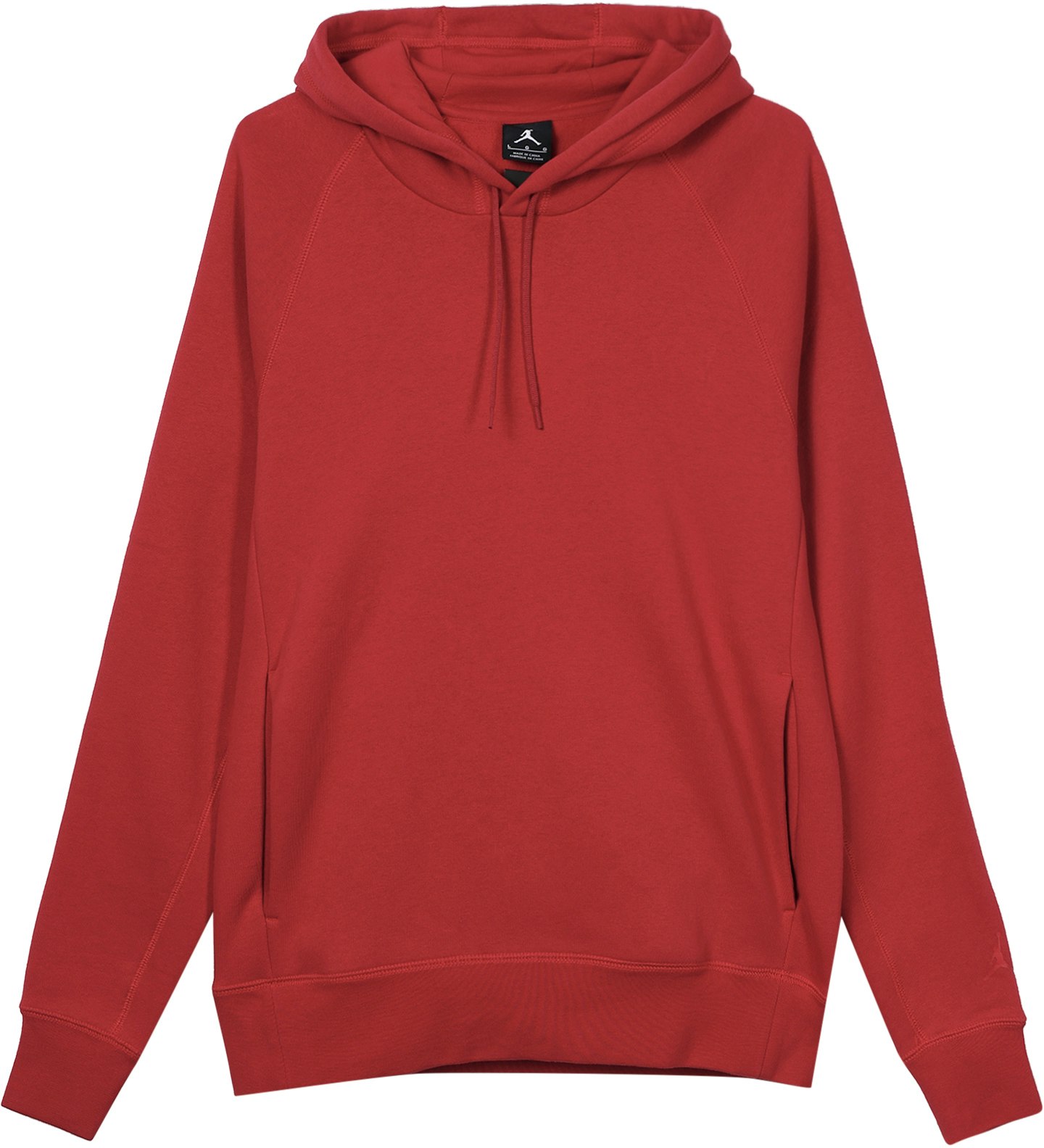 jordan-solid-color-red-hoodie-for-men-with-drawstring-and-long-sleeves-aq-1209-687