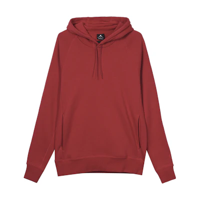 Jordan Solid Color Red Hoodie for Men with Drawstring and Long Sleeves AQ1209-687
