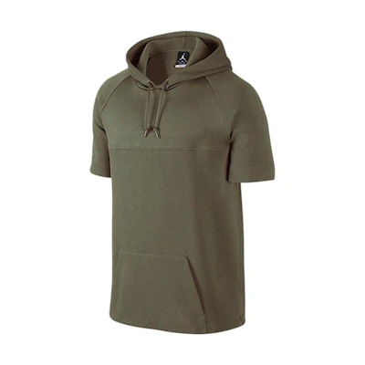Jordan Solid Color Short Sleeve Hoodie Men’s Brown Green Casual Wear 706578-222