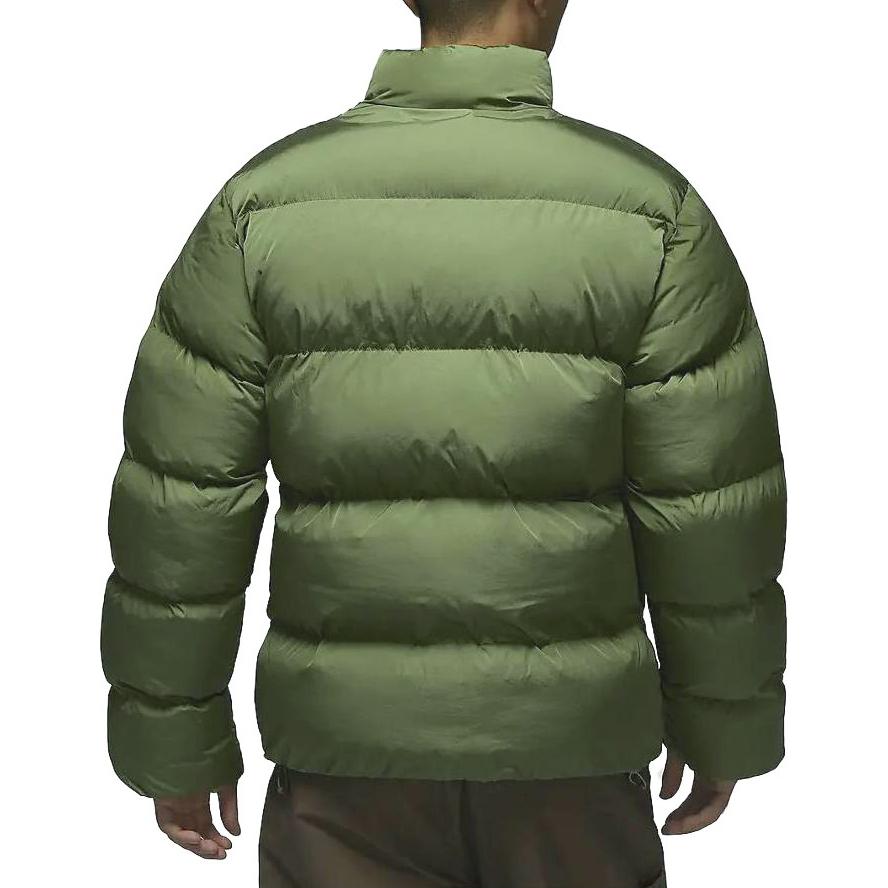 Details for Jordan Solid Color Zip-Up Casual Cotton Jacket Light Olive Yellow FB7332-340