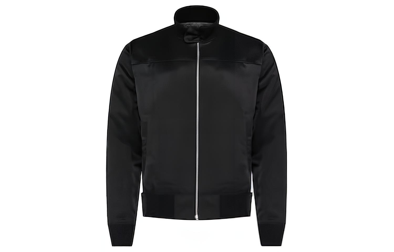 Jordan Solid Color Zip-Up High-Neck Jacket Men’s Black jordan-x-amamaniere-jacket