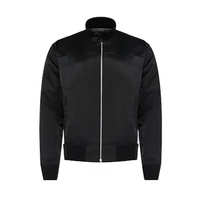 Jordan Solid Color Zip-Up High-Neck Jacket Men’s Black jordan-x-amamaniere-jacket