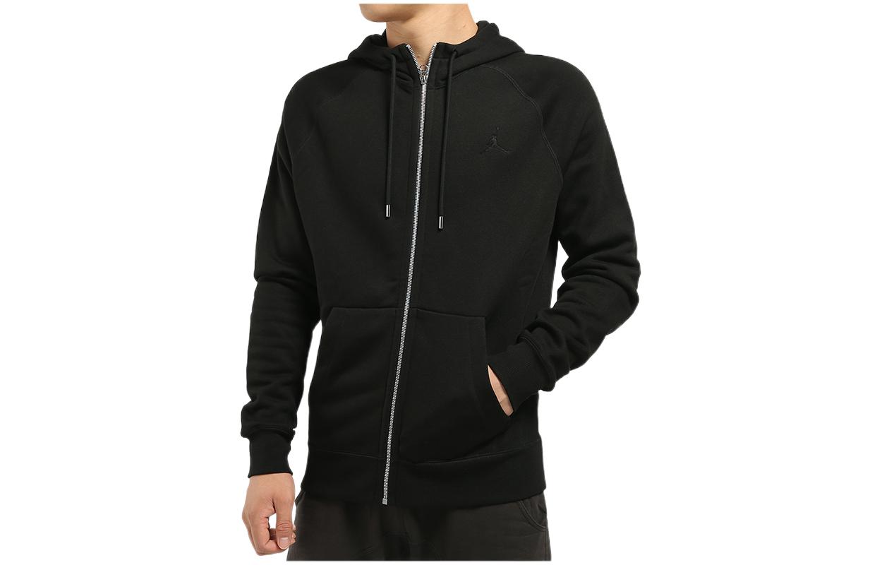 Order Jordan Solid Color Zip Hoodie Jacket Black AV2961-010