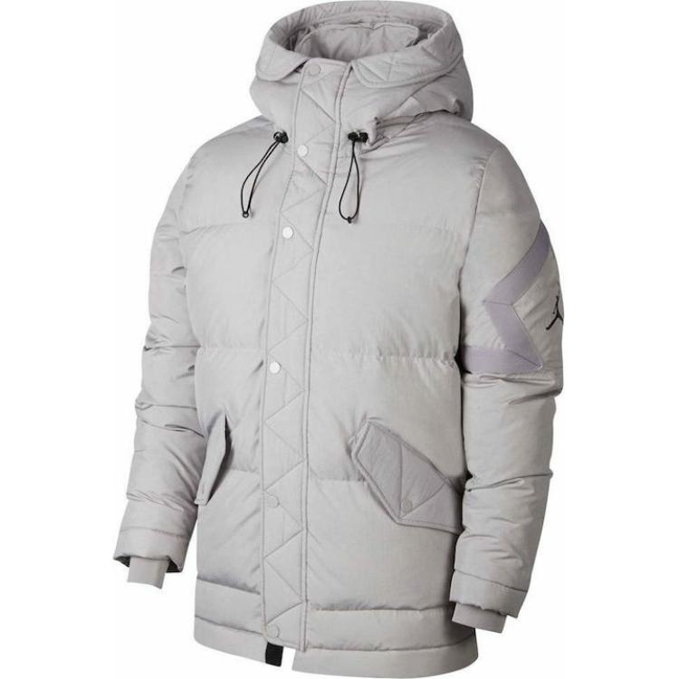 Jordan Solid Color Zip Hoodie Jacket in Gray BQ4170-059