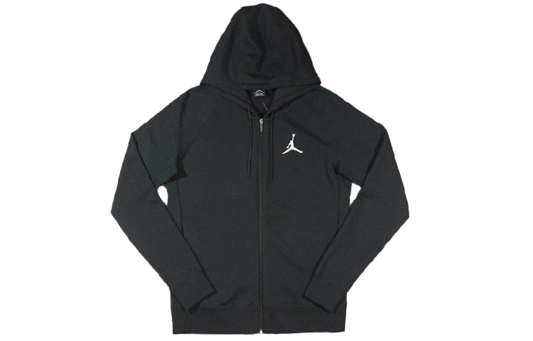 Jordan Solid Knit Hoodie Jacket Black 822659-010