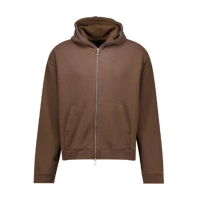 Jordan Solid Logo Brown Full-Zip Hoodie Jacket for Men DZ5500-275