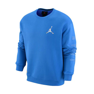 Jordan Solid Logo Crewneck Pullover Sweatshirt Blue FB7658-435