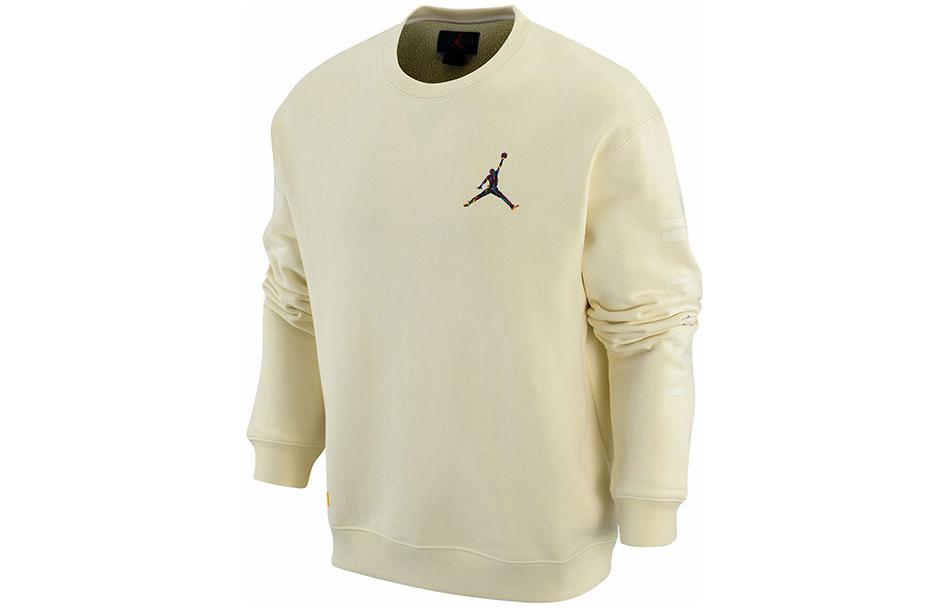 Jordan Solid Logo Crewneck Sweatshirt Men’s Coconut Milk FB7658-113