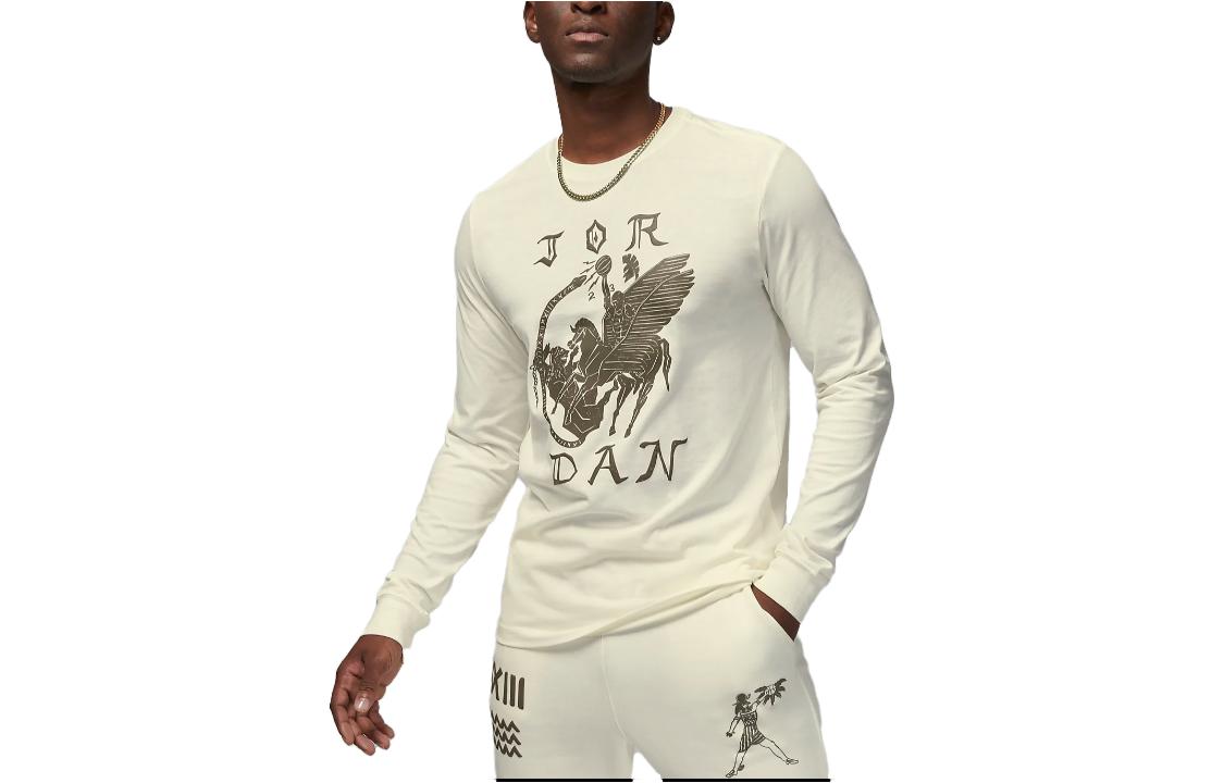 Jordan Solid Logo Crewneck T-Shirt Khaki () DV8424-133