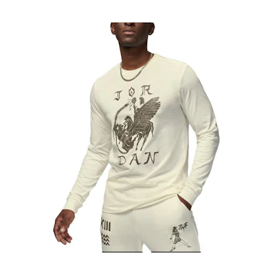 Jordan Solid Logo Crewneck T-Shirt Khaki () DV8424-133