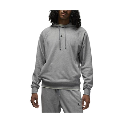 Jordan Solid Logo Embroidered Drawstring Hoodie Grey DQ7327-091