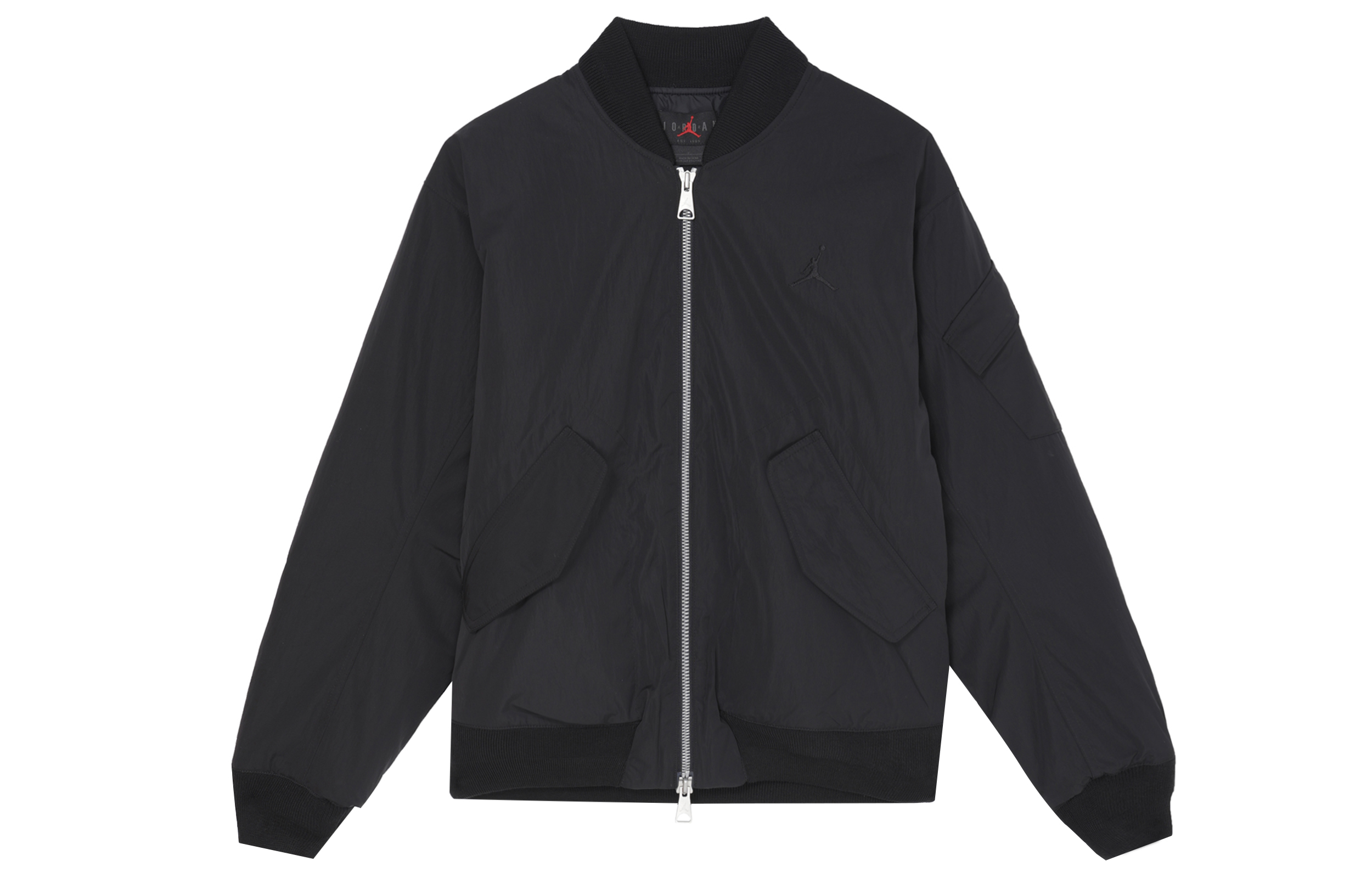 Jordan Solid Logo Embroidered Full-Zip Baseball Jacket - FB7317-010