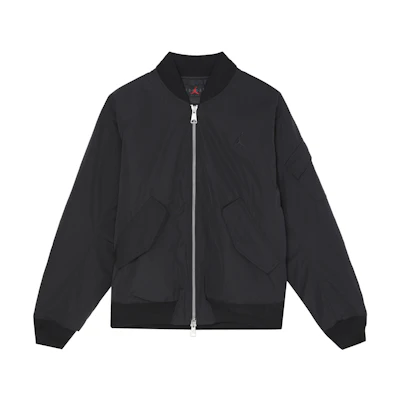 Jordan Solid Logo Embroidered Full-Zip Baseball Jacket - FB7317-010