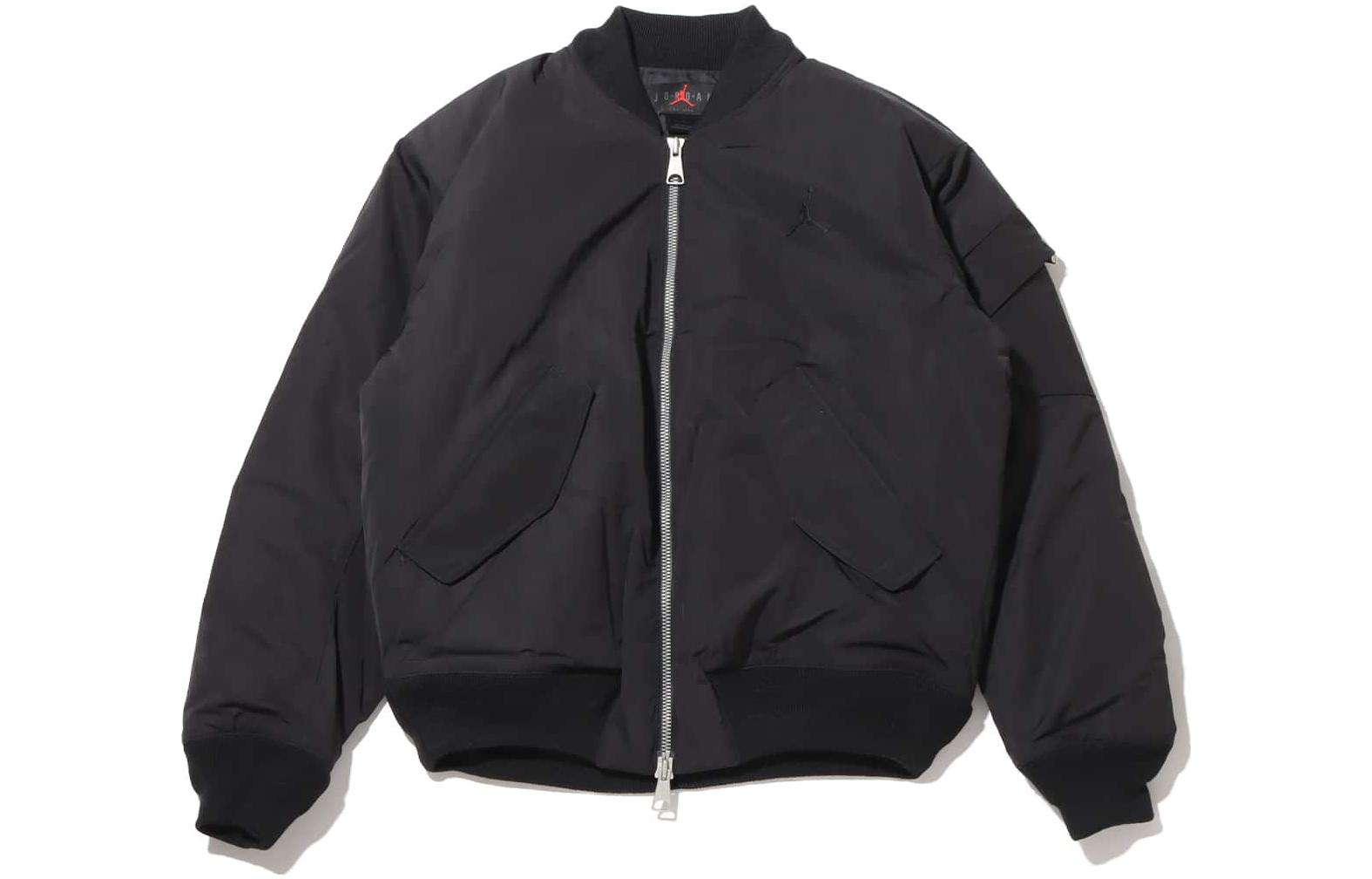 Order ジョーダン ソリッドロゴ刺繍 フルジップ ベースボールジャケット FB7317-010
