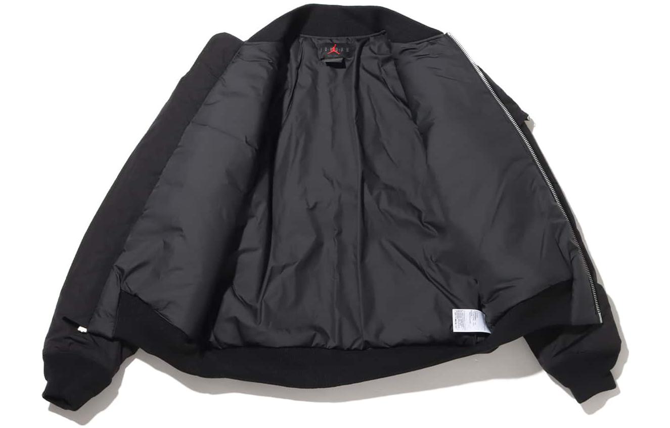 Shop ジョーダン ソリッドロゴ刺繍 フルジップ ベースボールジャケット FB7317-010