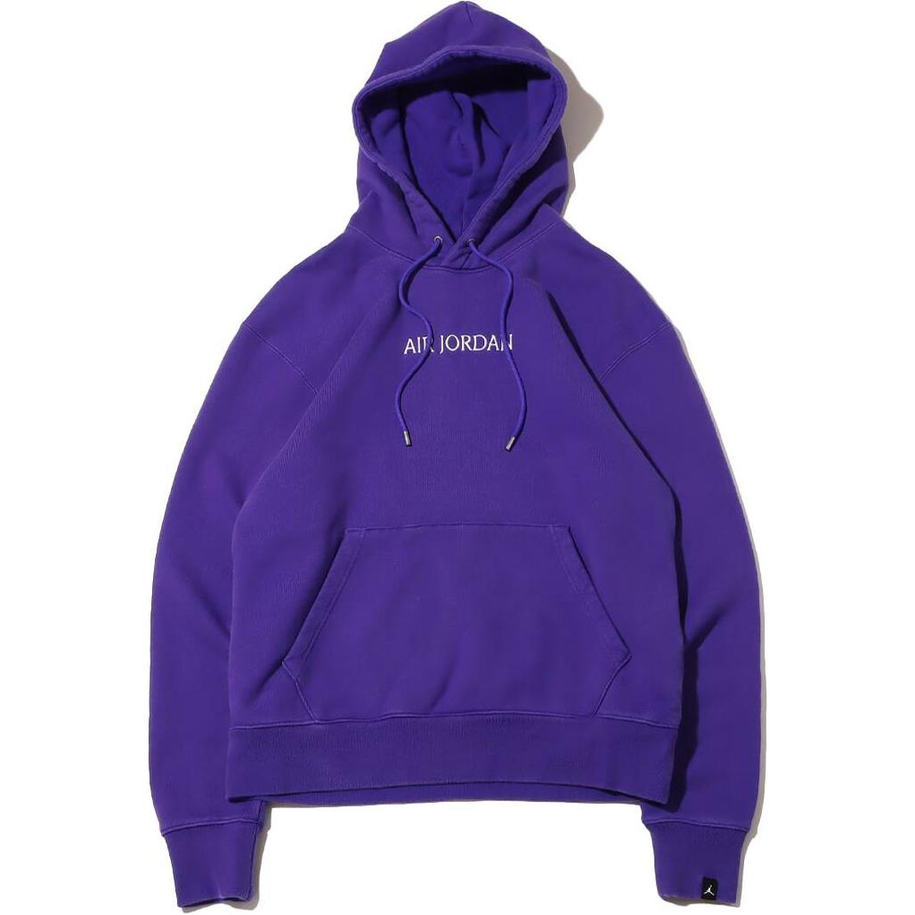 Jordan Solid Logo Embroidered Hoodie Purple () DV6463-514