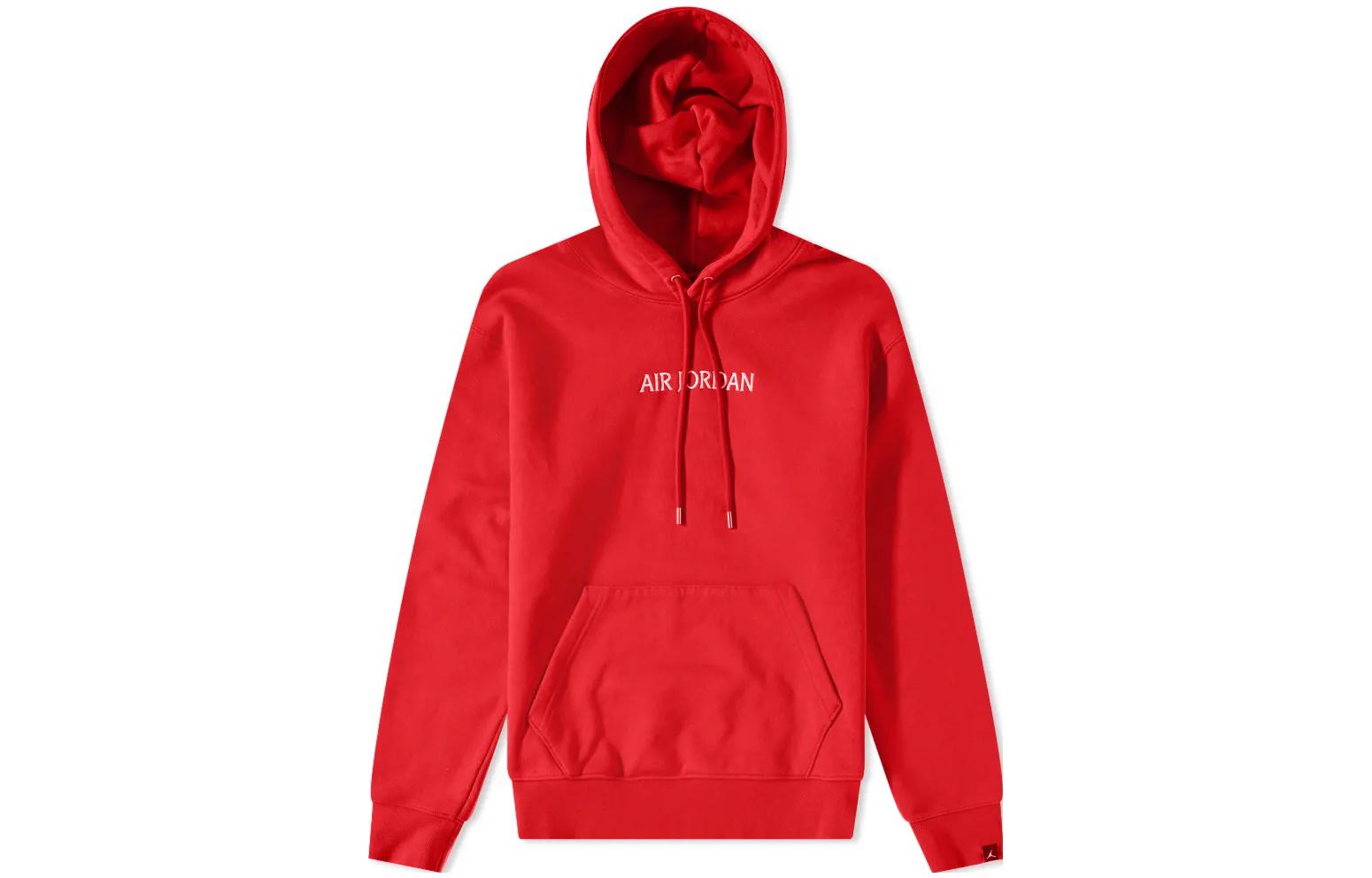 Jordan Solid Logo Embroidered Pullover Sweatshirt Red () DO6094-612