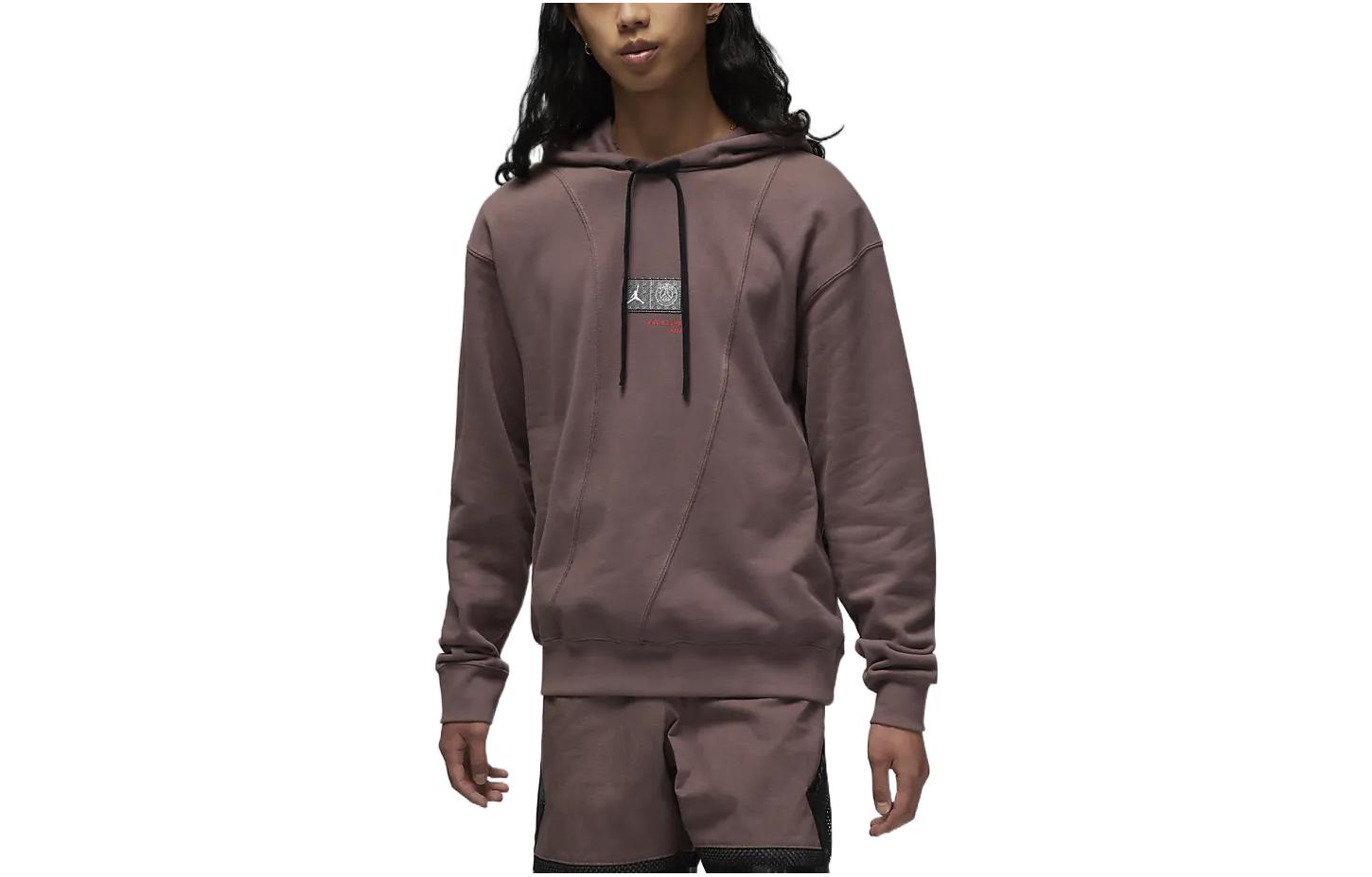Jordan Solid Logo Hoodie Long Sleeve Drawstring - Earth Brown DM3097-291