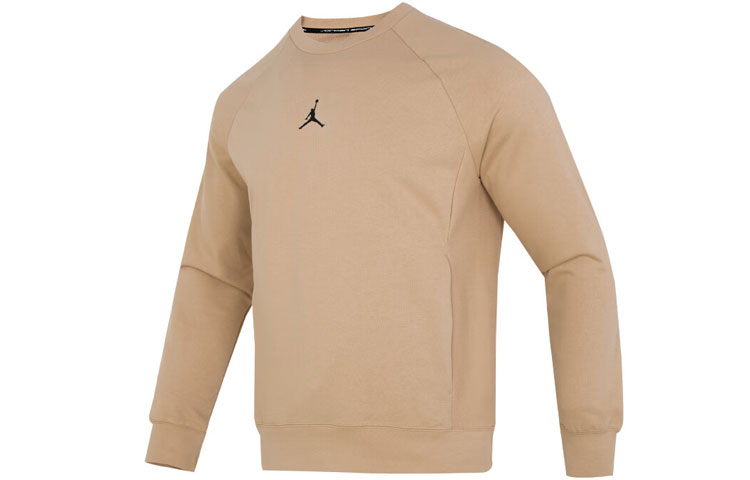 Jordan Solid Logo Long-Sleeve Sweatshirt - Light Khaki for Training & Casual DV1287-244