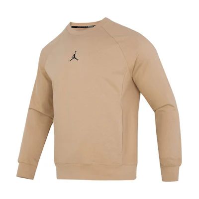 Jordan Solid Logo Long-Sleeve Sweatshirt - Light Khaki for Training & Casual DV1287-244